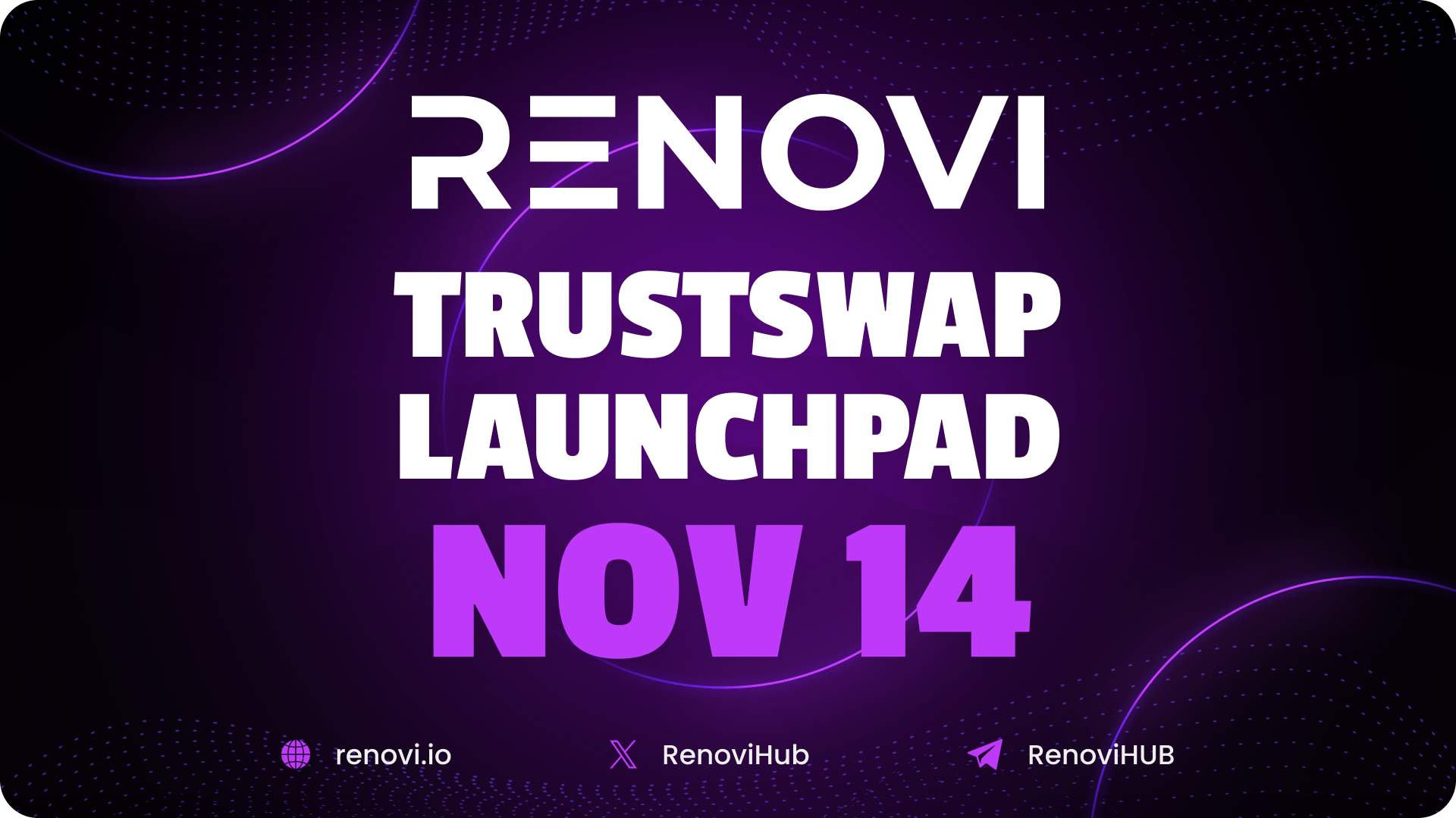 Renovi Announces November 14th Token Offering on TrustSwap Launchpad