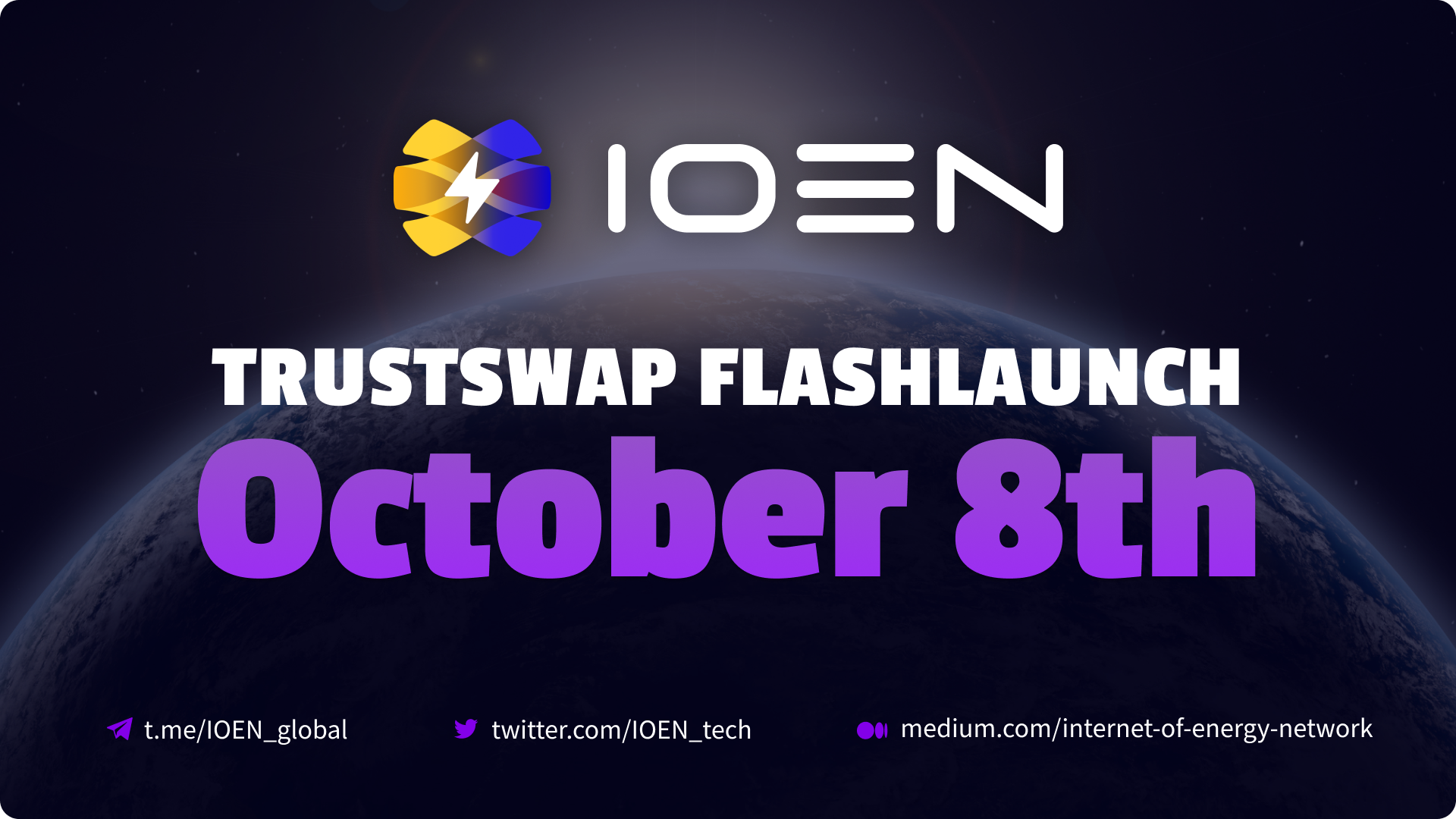 IOEN Announces October 8th FlashLaunch on TrustSwap