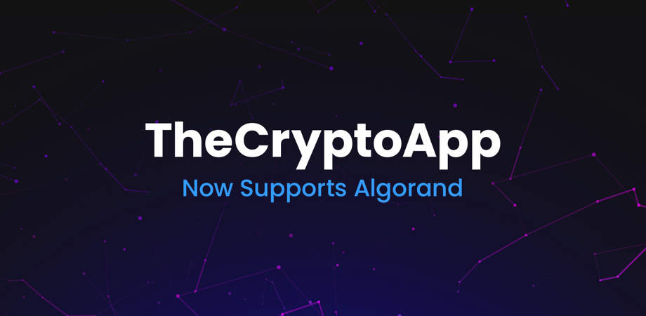 The Crypto App Now Supports Algorand Wallet Tracking