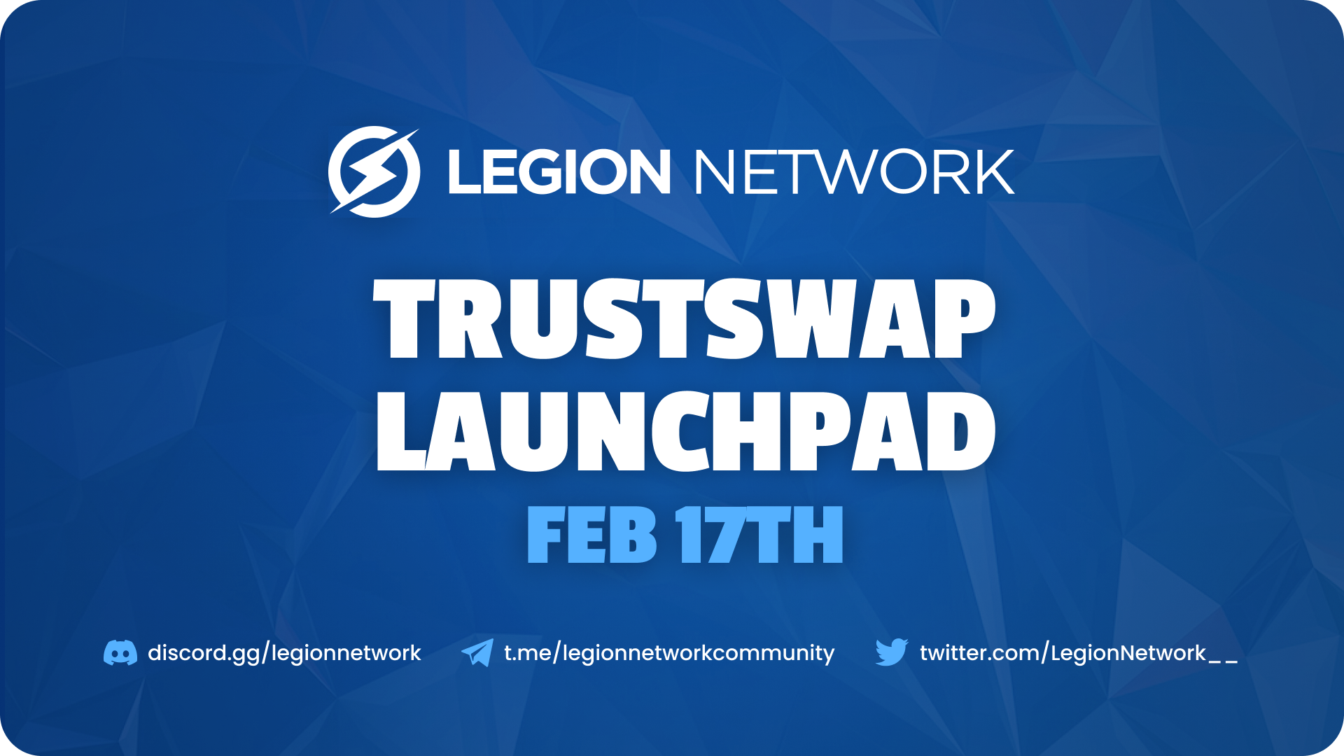 Legion Network Announces Feb. 17th Token Offering On TrustSwap Launchpad