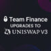 Image contains Team Finance and Uniswap logos