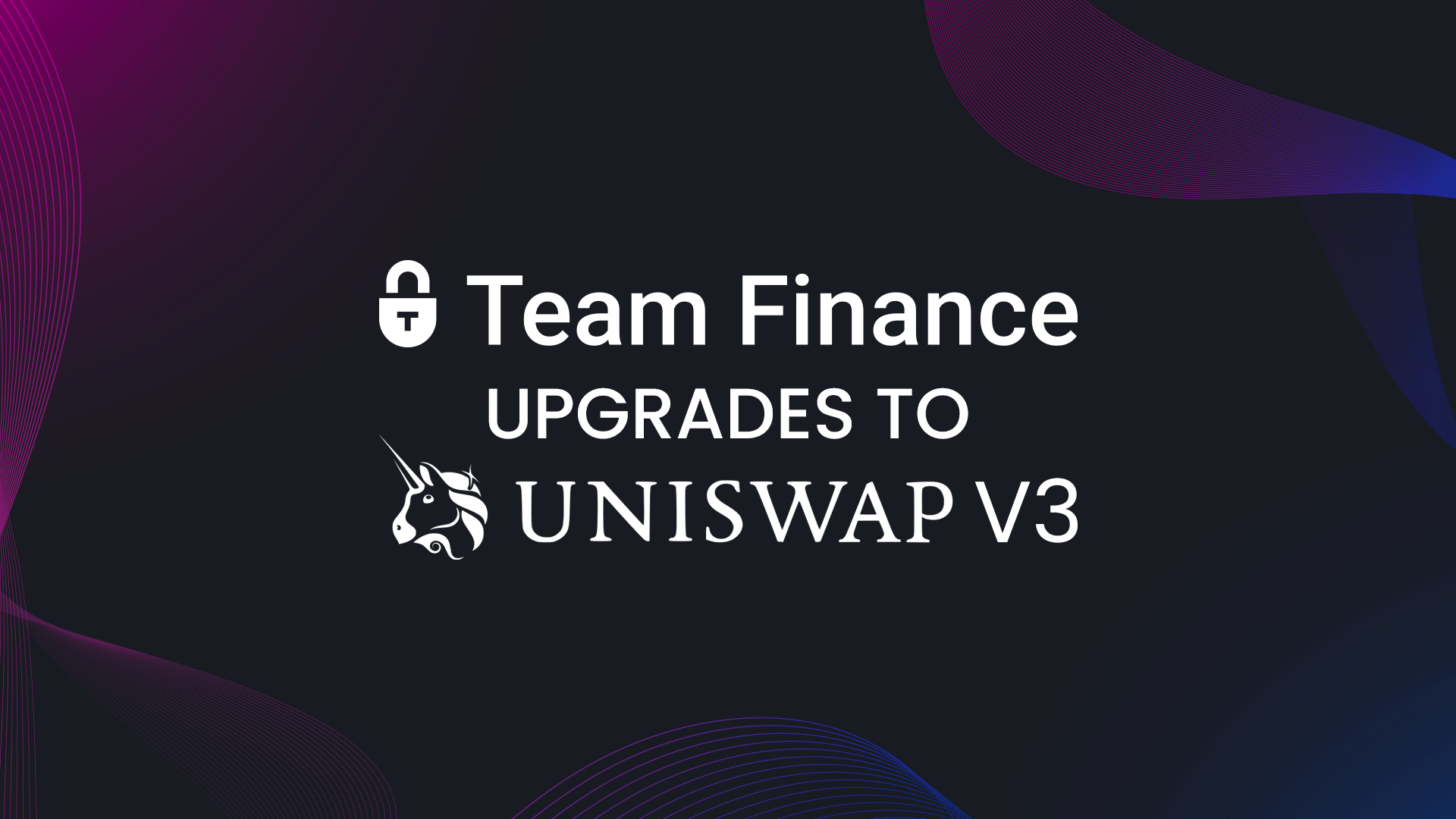 Uniswap V3 is now supported by Team Finance