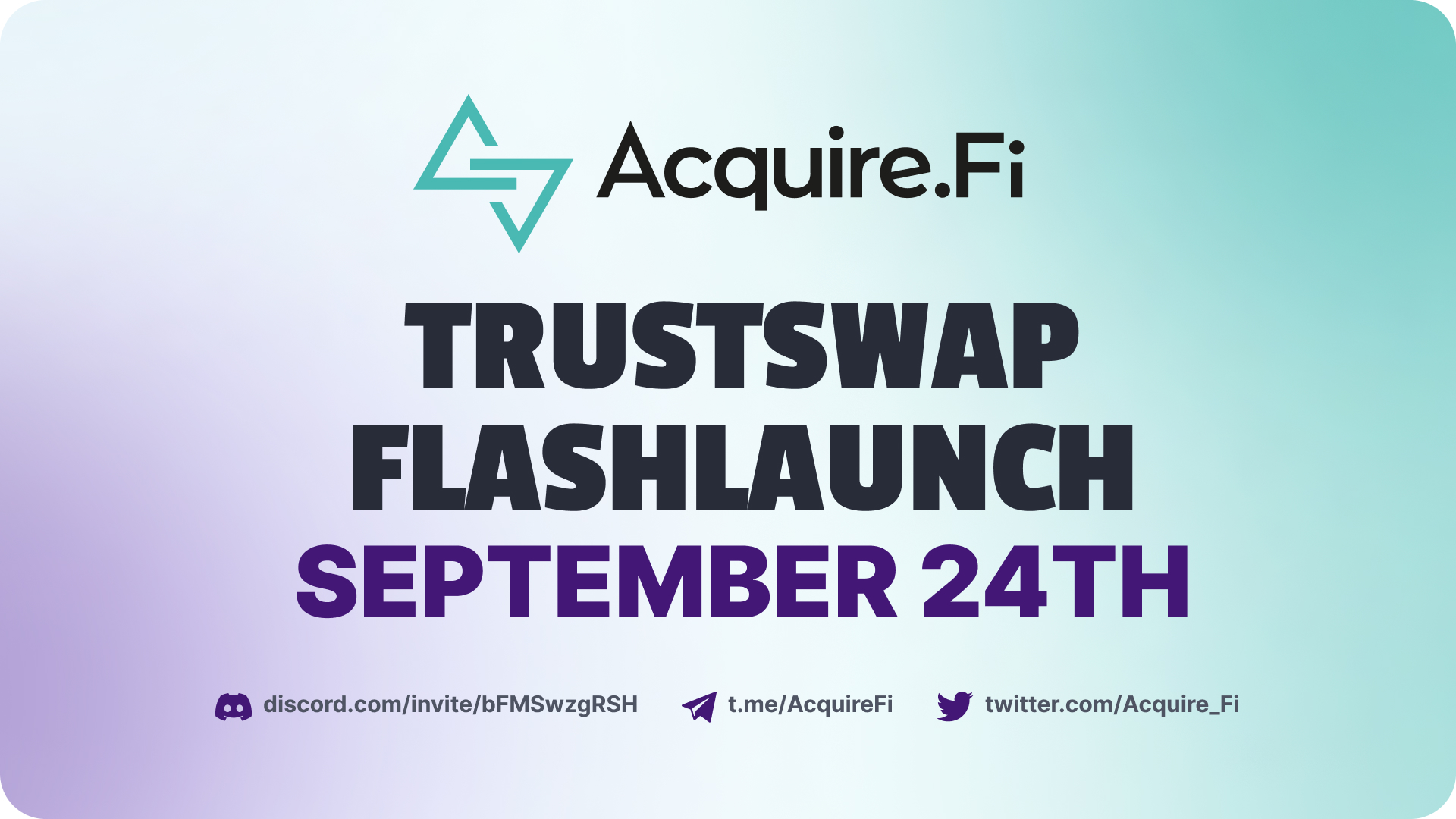 Acquire.Fi Announces September 24th FlashLaunch on TrustSwap Launchpad