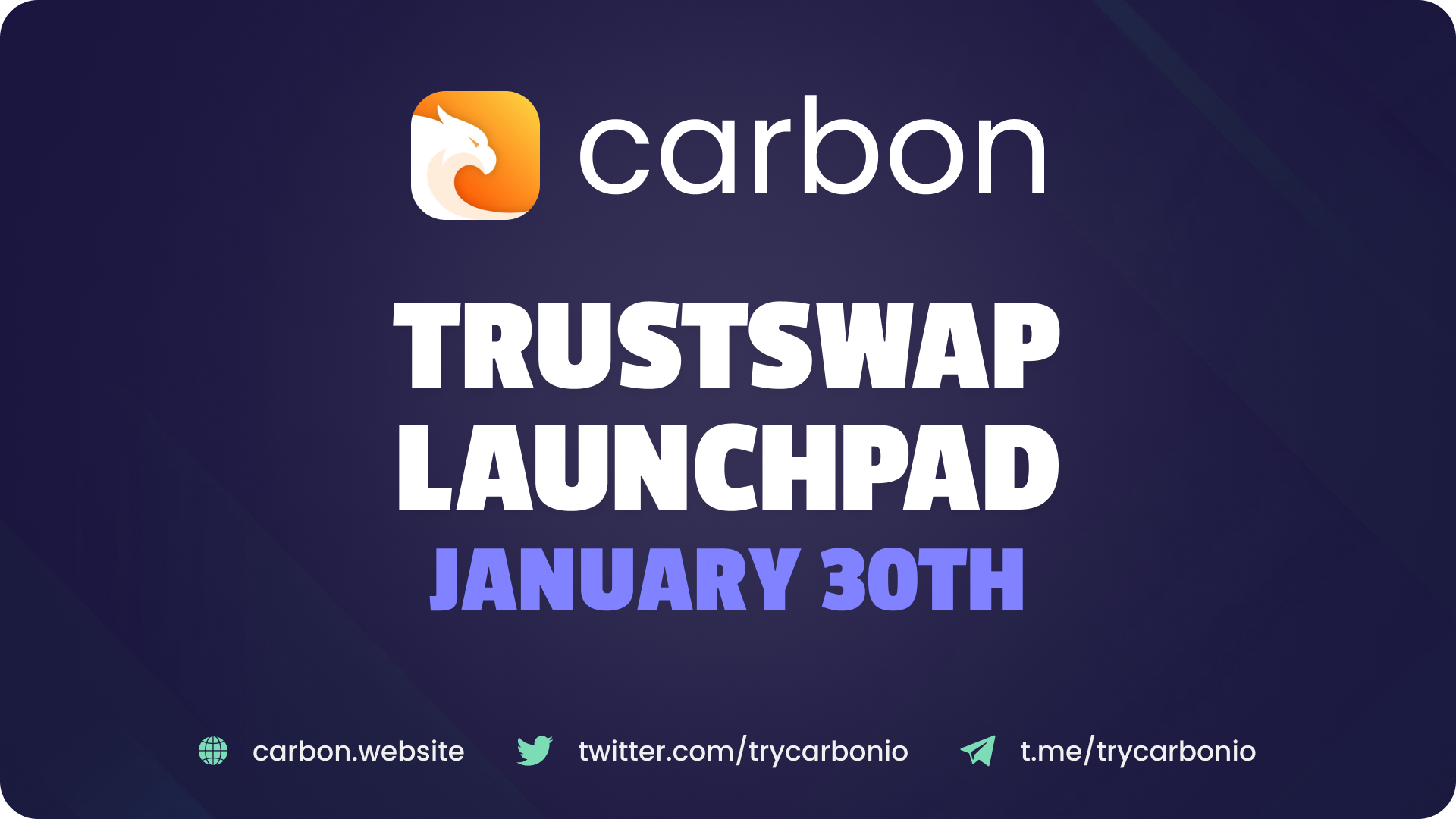Carbon X Labs anuncia oferta de token $CSIX em 30 de janeiro no TrustSwap Launchpad